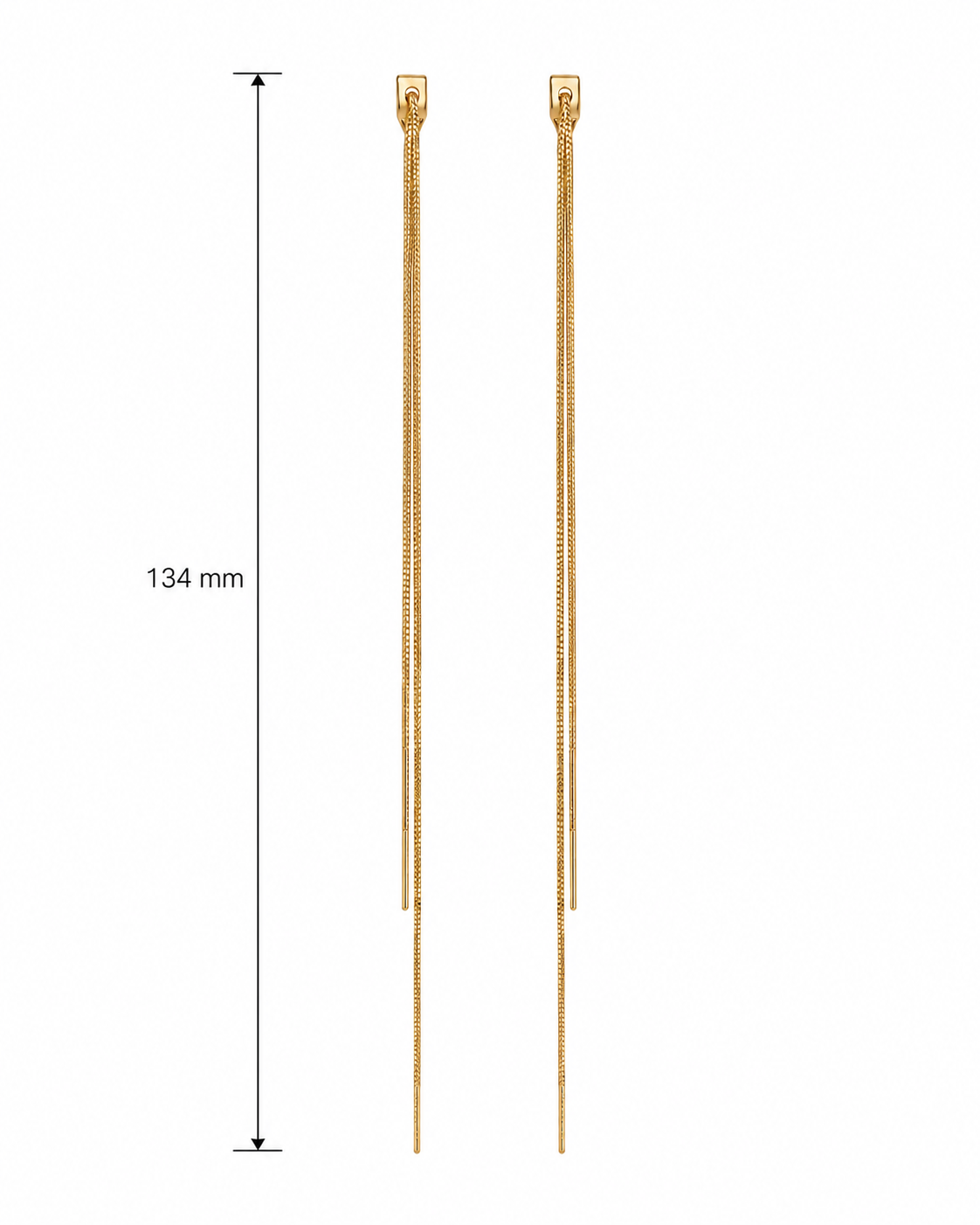Stainless Steel Long Thread Earring