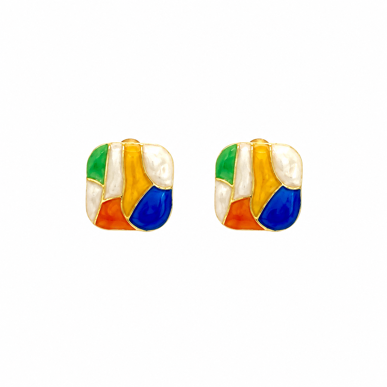 Square Multicolor Earing