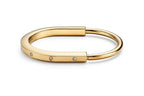 CZ Diamond Studded Unisex Lock Bracelet