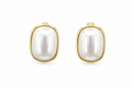 Oval Pearl Earrings