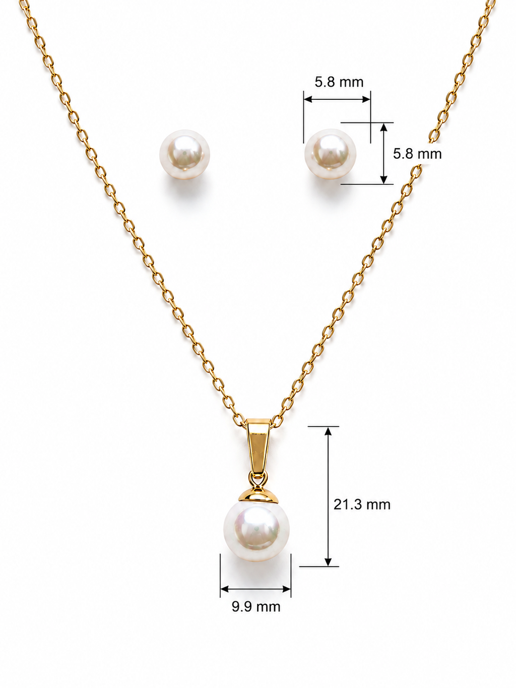 Sarah Pearl Pendant Set