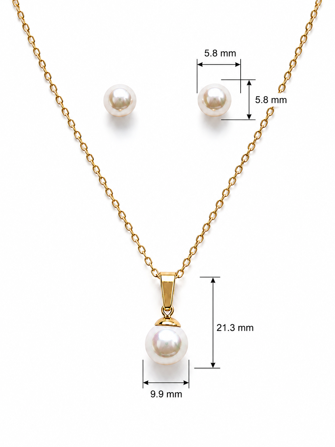 Sarah Pearl Pendant Set
