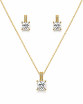 Classic Princess Stone Pendant Set