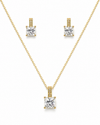 Classic Princess Stone Pendant Set
