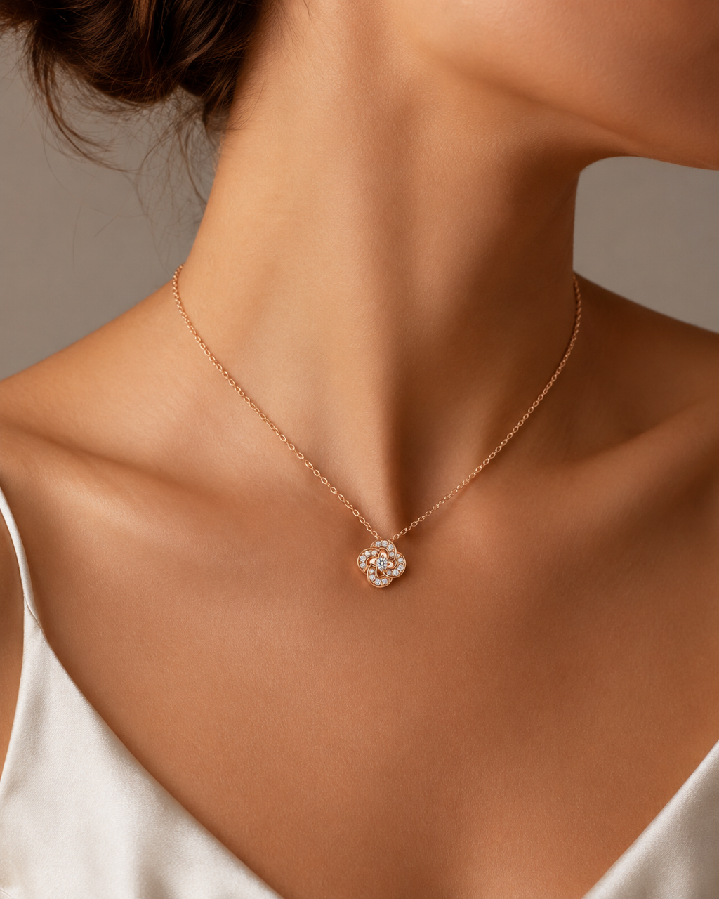 Elegant Floral Stone Pendant