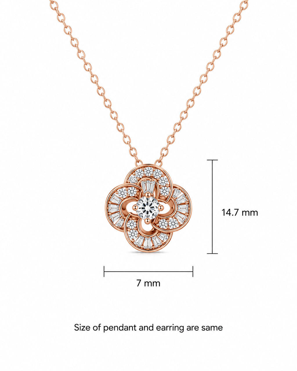 Elegant Floral Stone Pendant