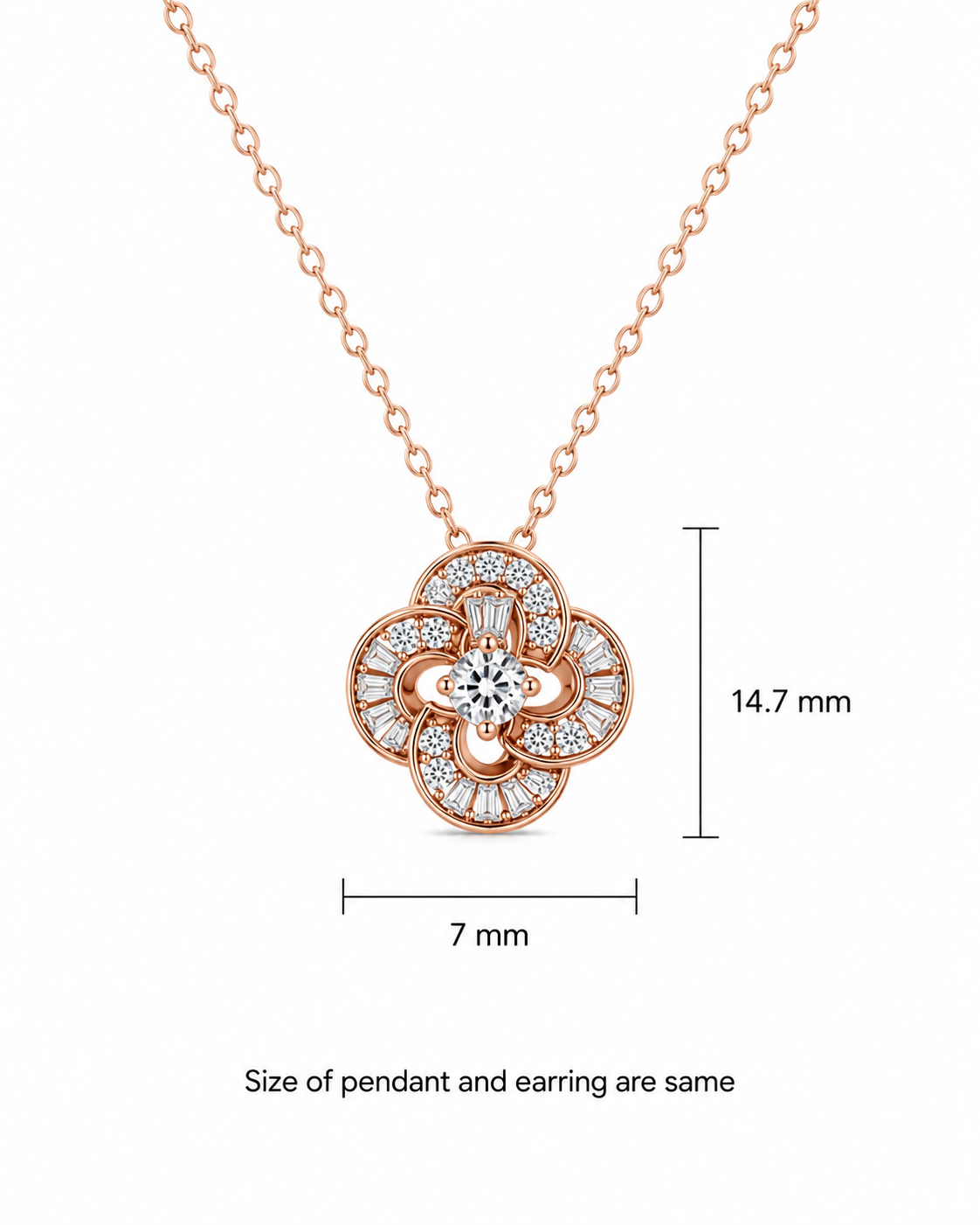 Elegant Floral Stone Pendant