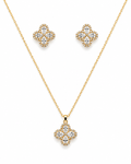 Floral Stone Pendant Set