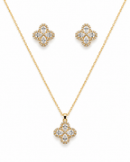 Floral Stone Pendant Set