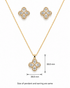 Floral Stone Pendant Set