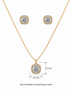 Elegant Solitaire Pendant Set
