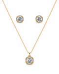 Elegant Solitaire Pendant Set