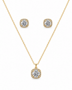 Elegant Solitaire Pendant Set
