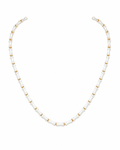 White Bamboo Bead Necklace