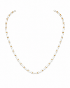 White Bamboo Bead Necklace