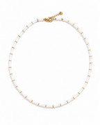 White Bamboo Bead Necklace