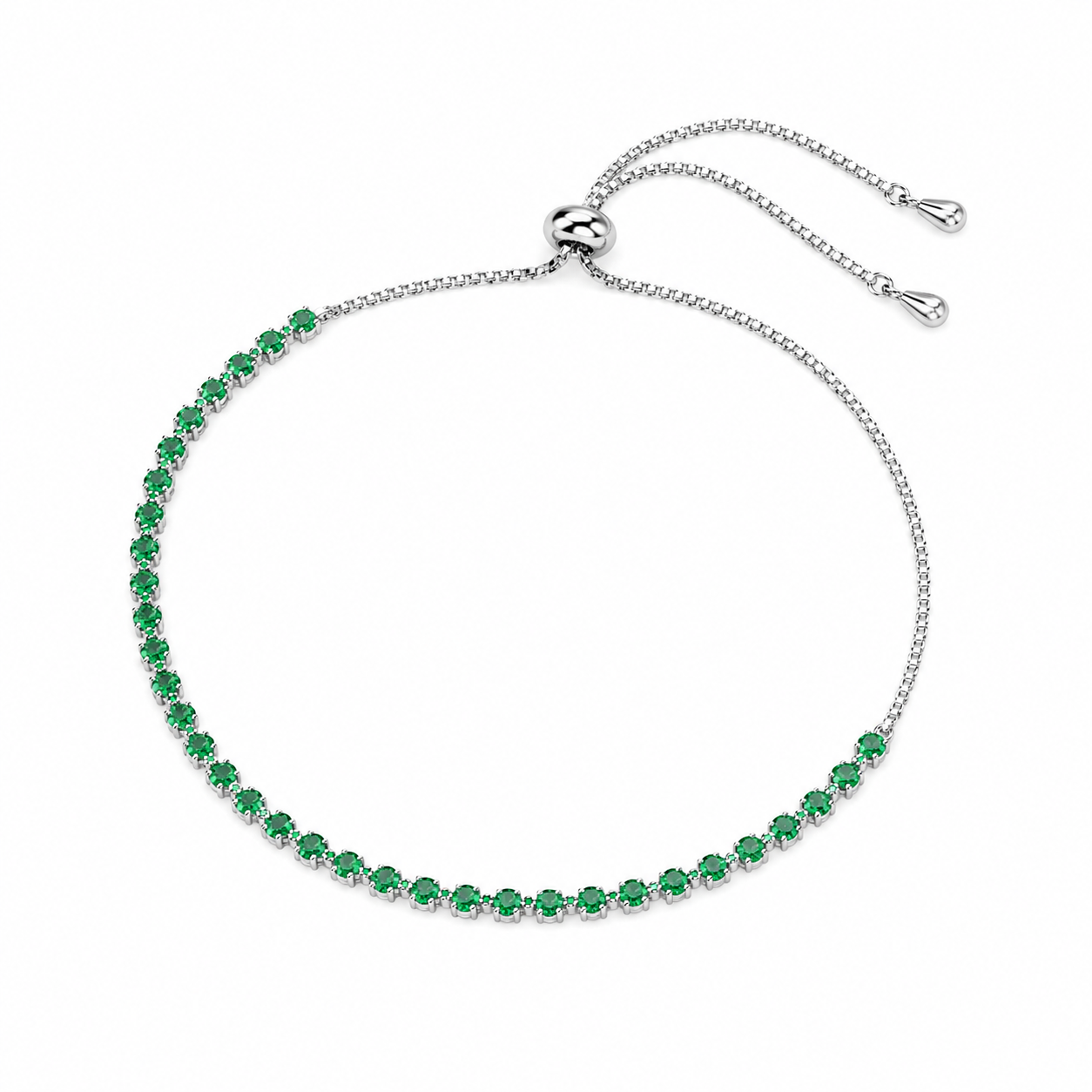 Adjustable Crystal Line Bracelet