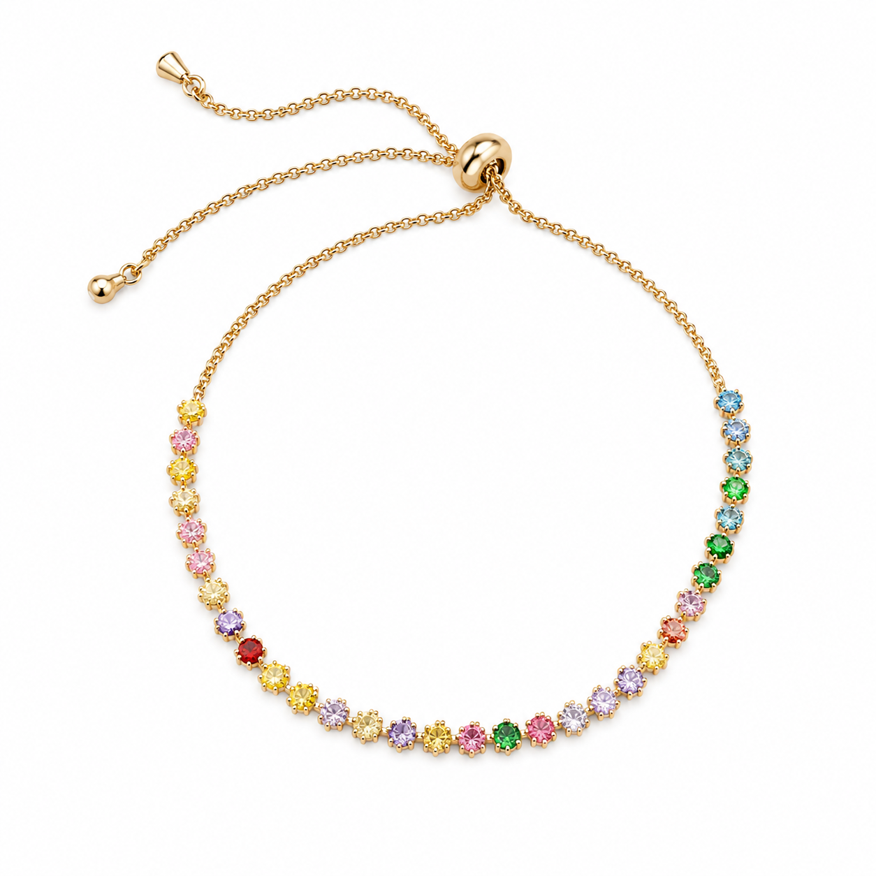 Adjustable Crystal Line Bracelet