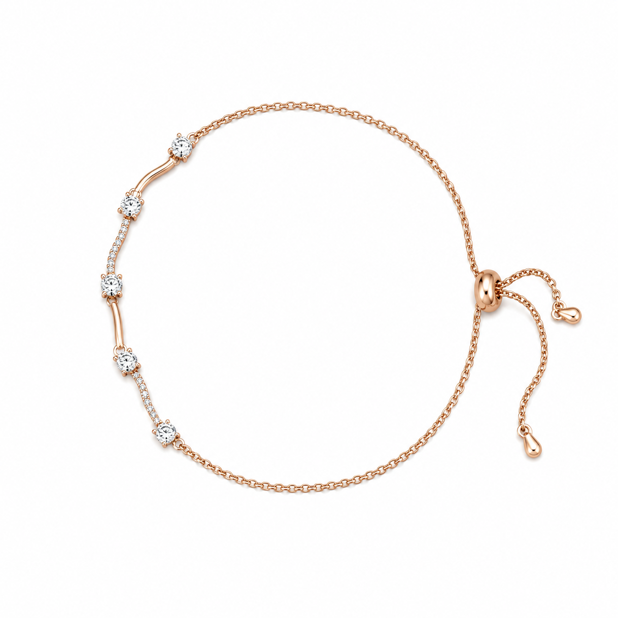 Crystal Curve Adjustable Bracelet