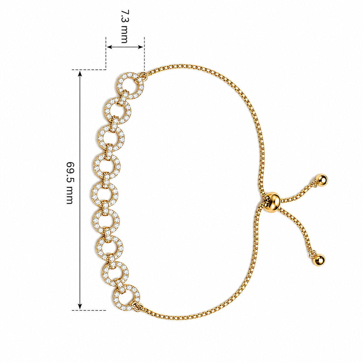 Sparkling Circle Bracelet
