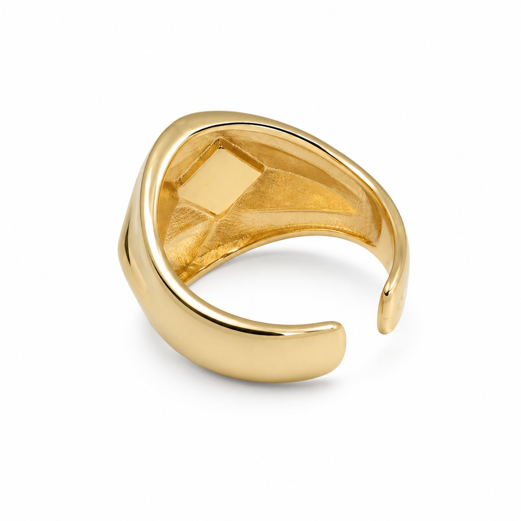 Bold Geometric Gold Ring