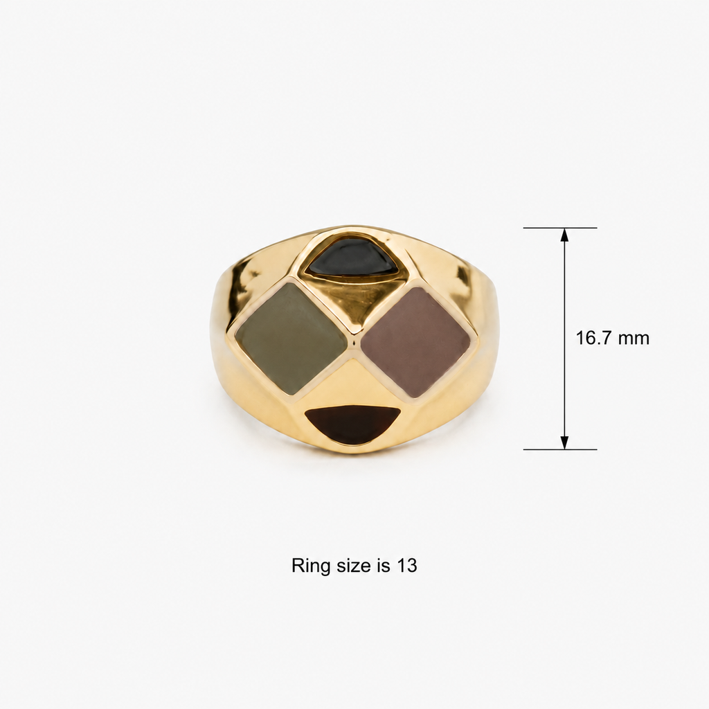 Bold Geometric Gold Ring