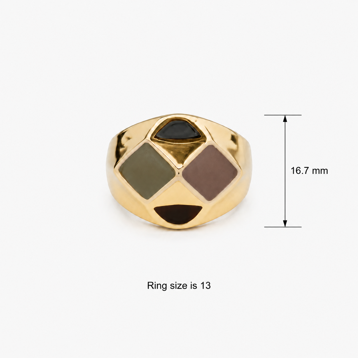 Bold Geometric Gold Ring