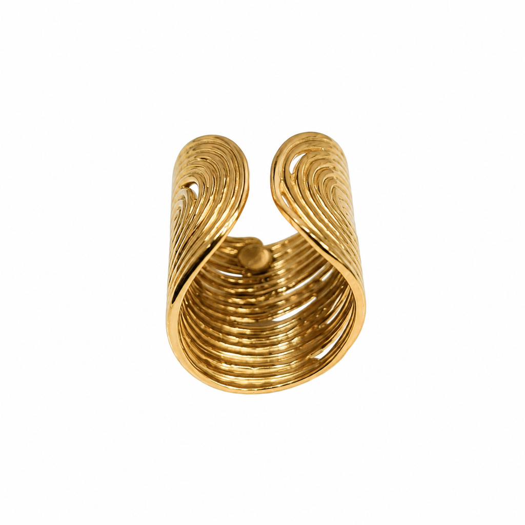 Layered Texture Open Ring
