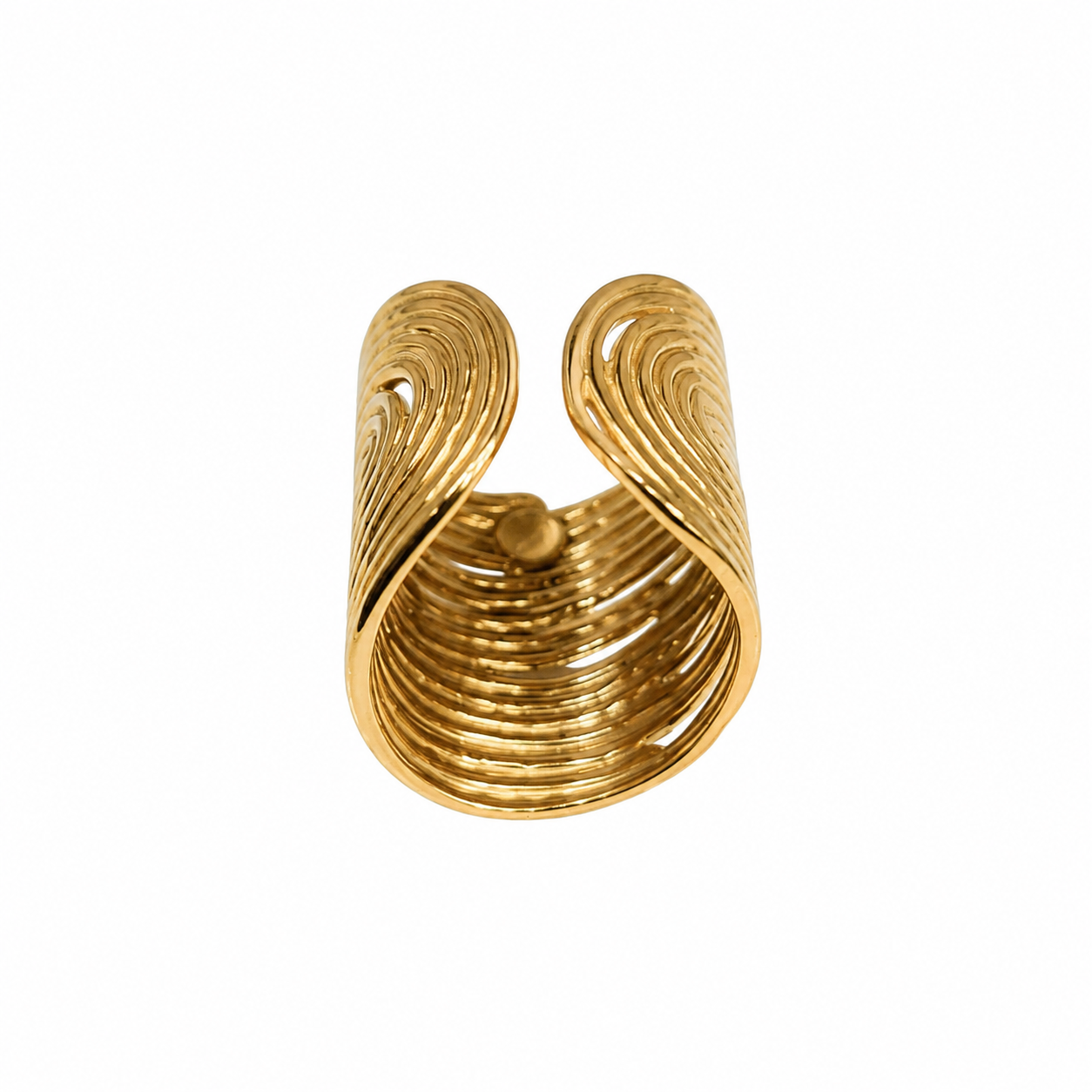 Layered Texture Open Ring