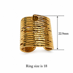 Layered Texture Open Ring
