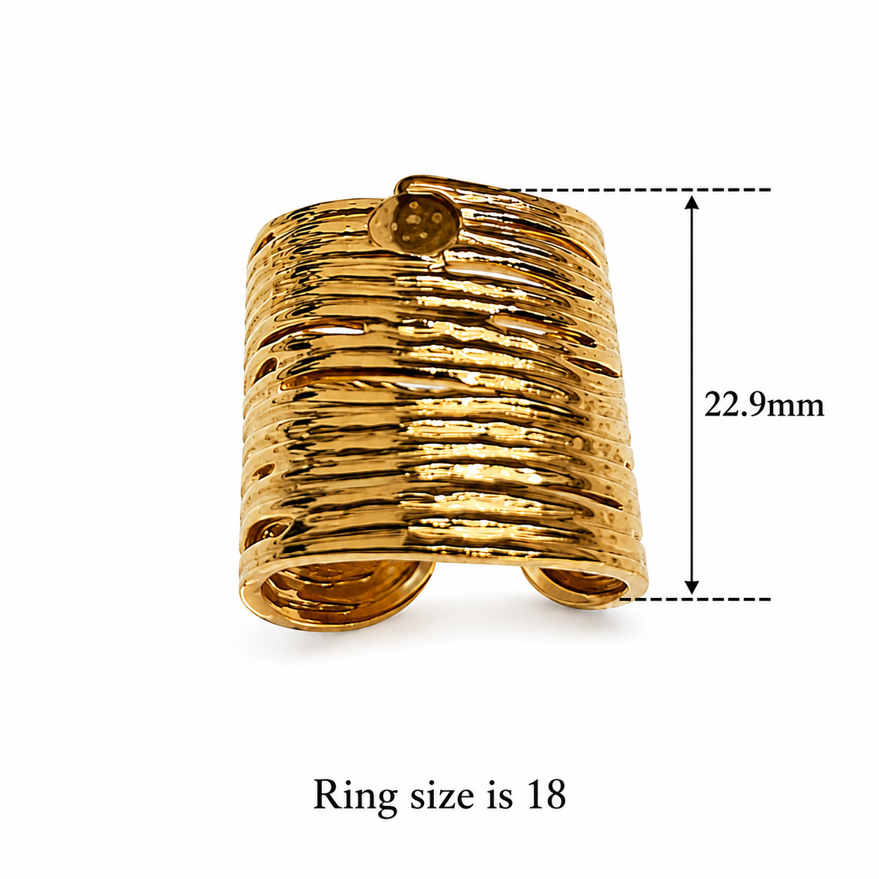 Layered Texture Open Ring