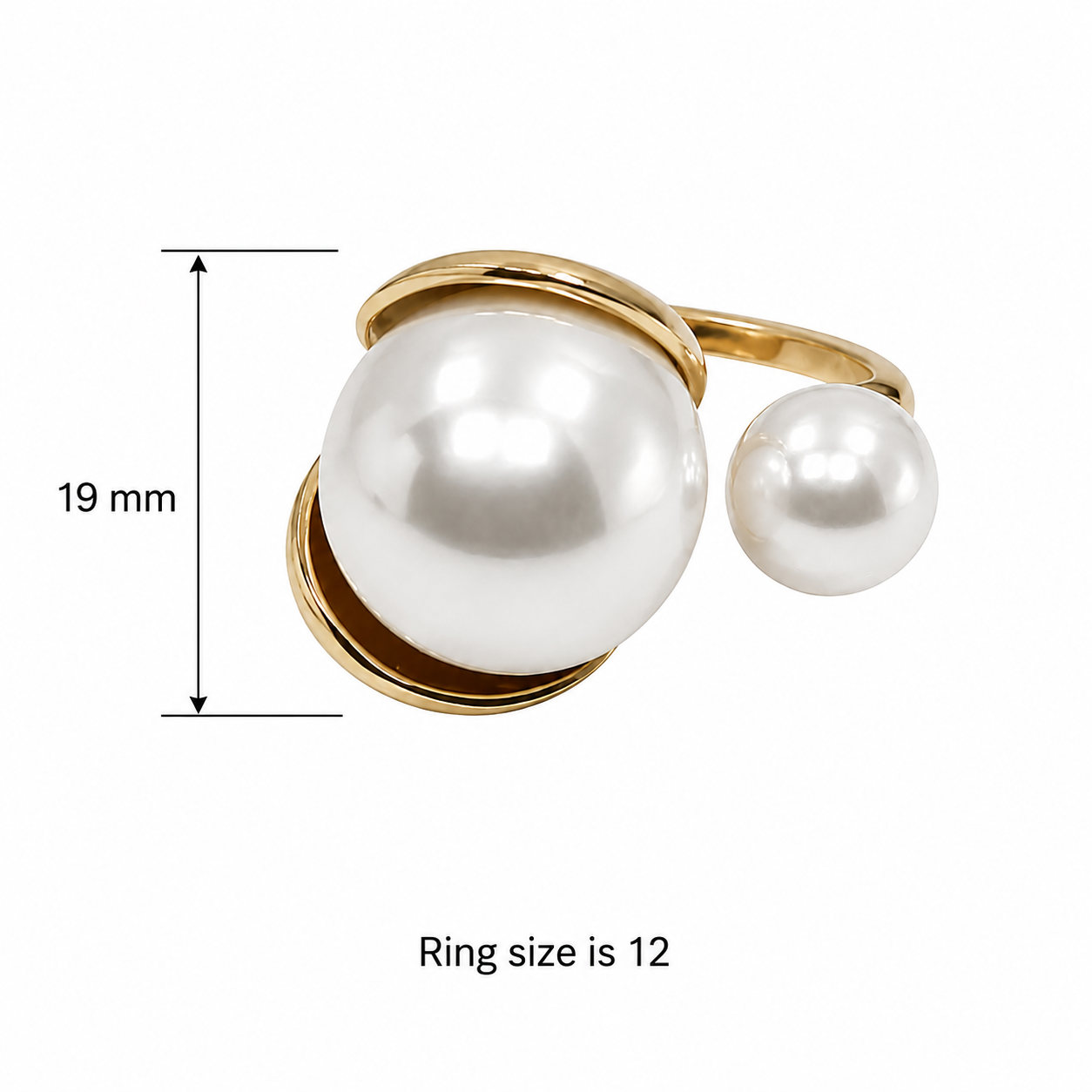 Dual Pearl Adjustable Ring