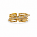 Criss Cross Stone Ring