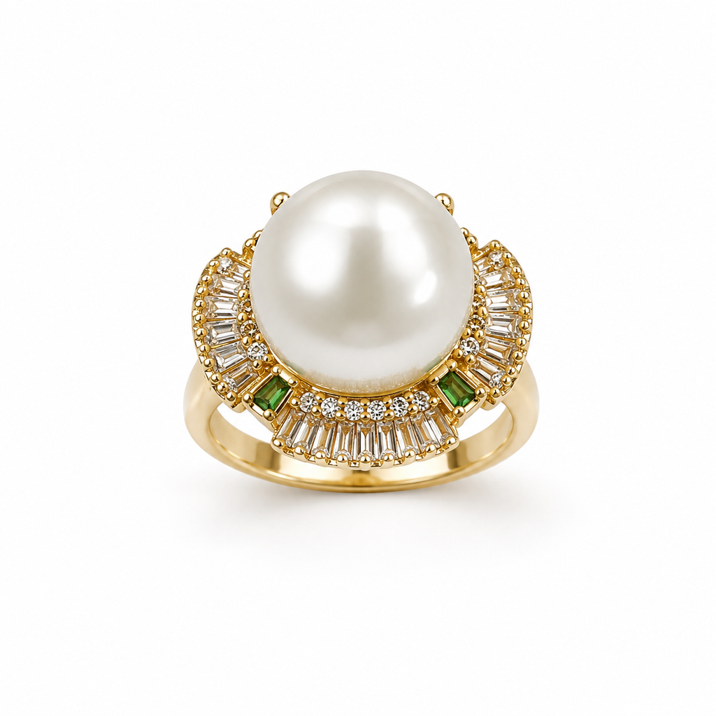 Luxury Pearl Stainless Steel Ring