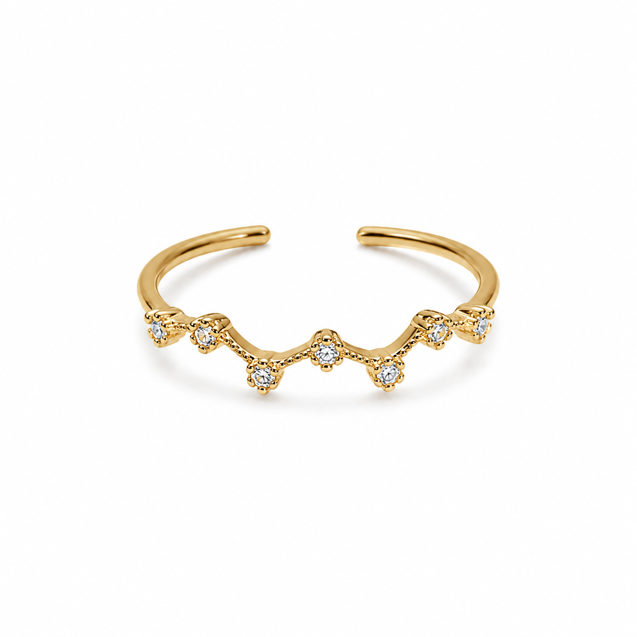 Tiara Charm Adjustable Ring