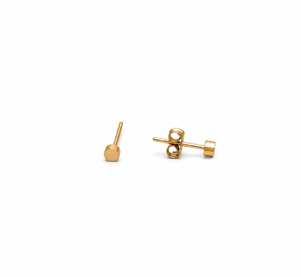 Tiny Round Stud Earring