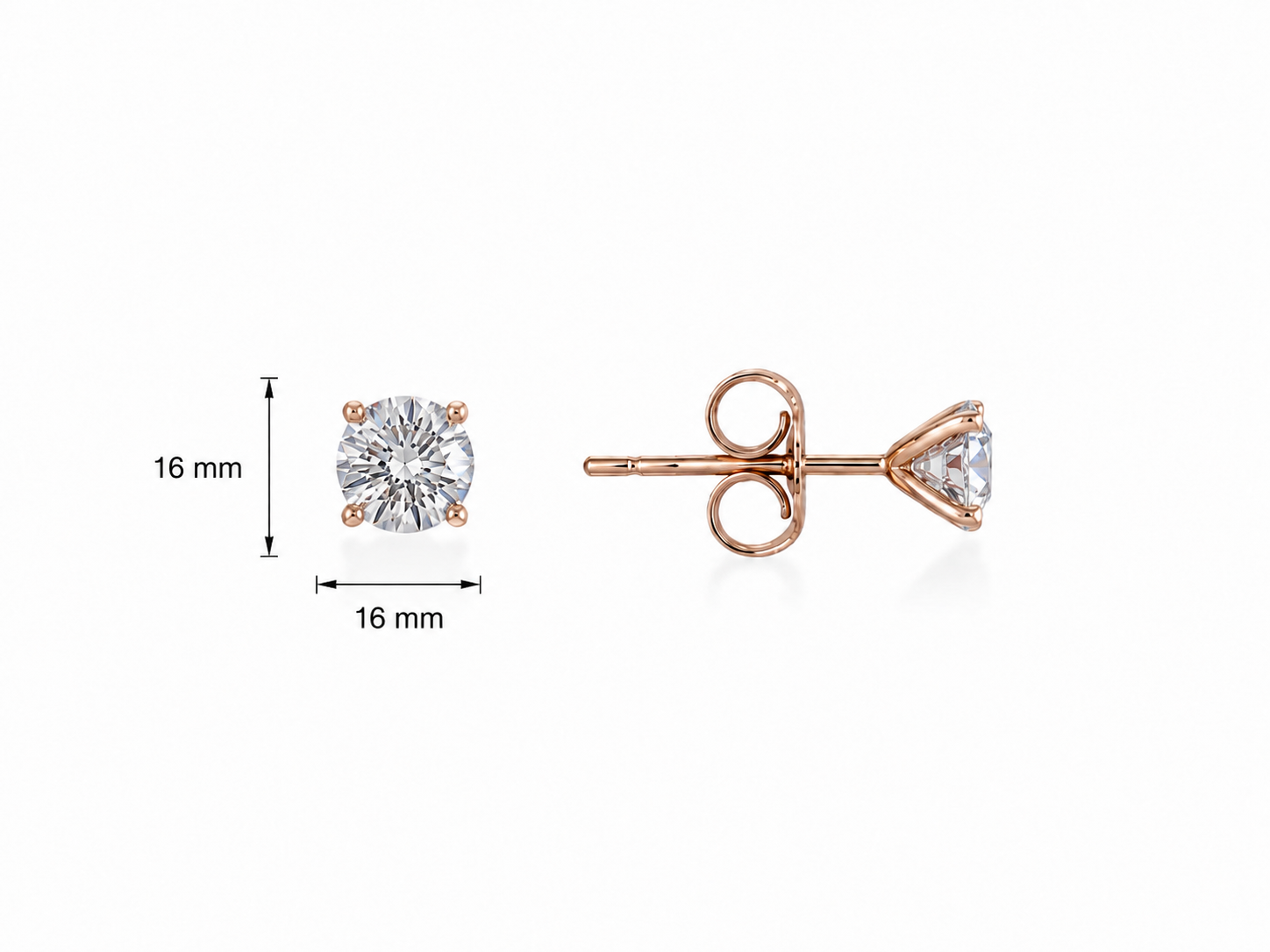 Copper Based Solitaire Medium Stud