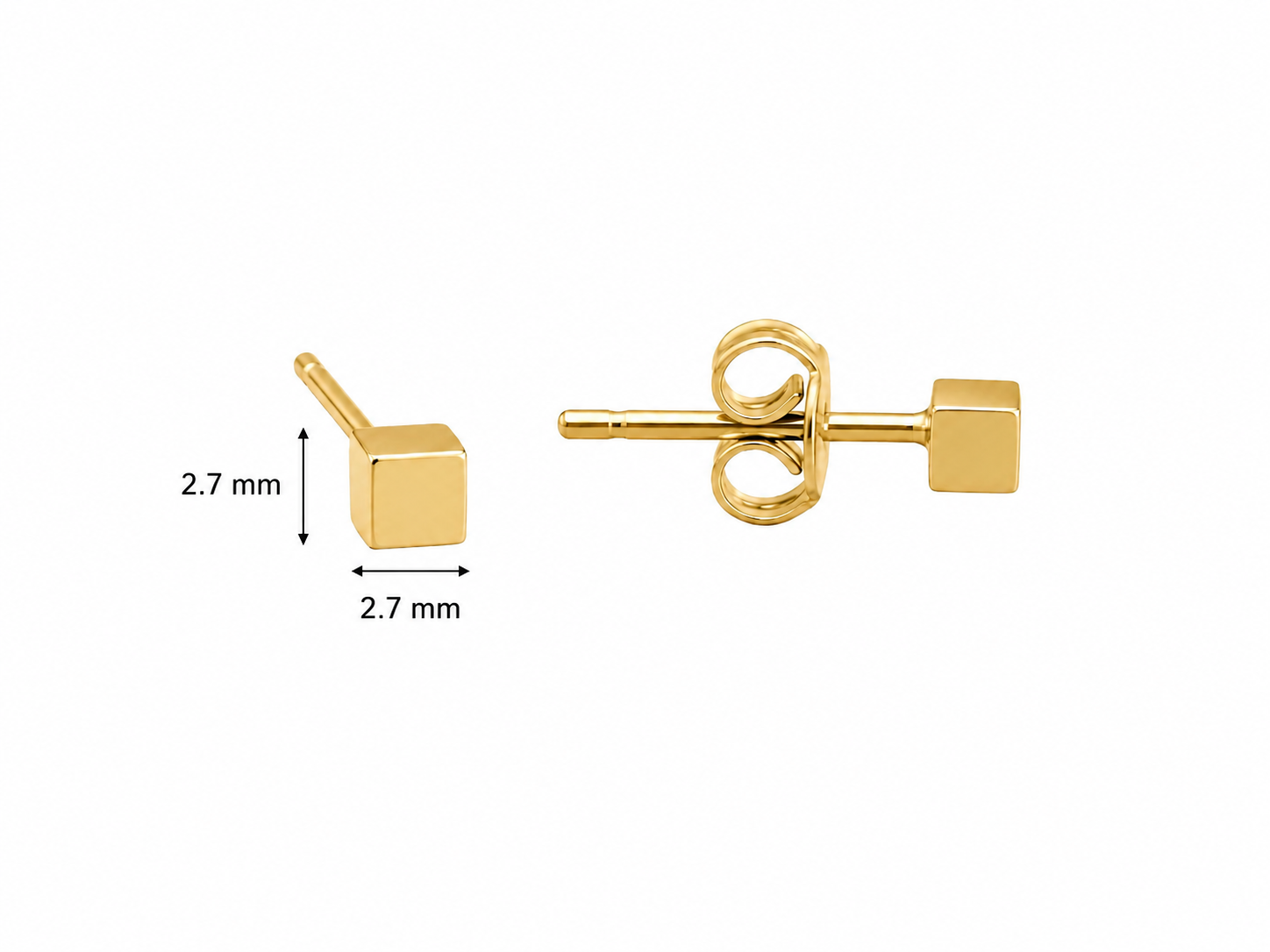 Classic Cube Stud Earring