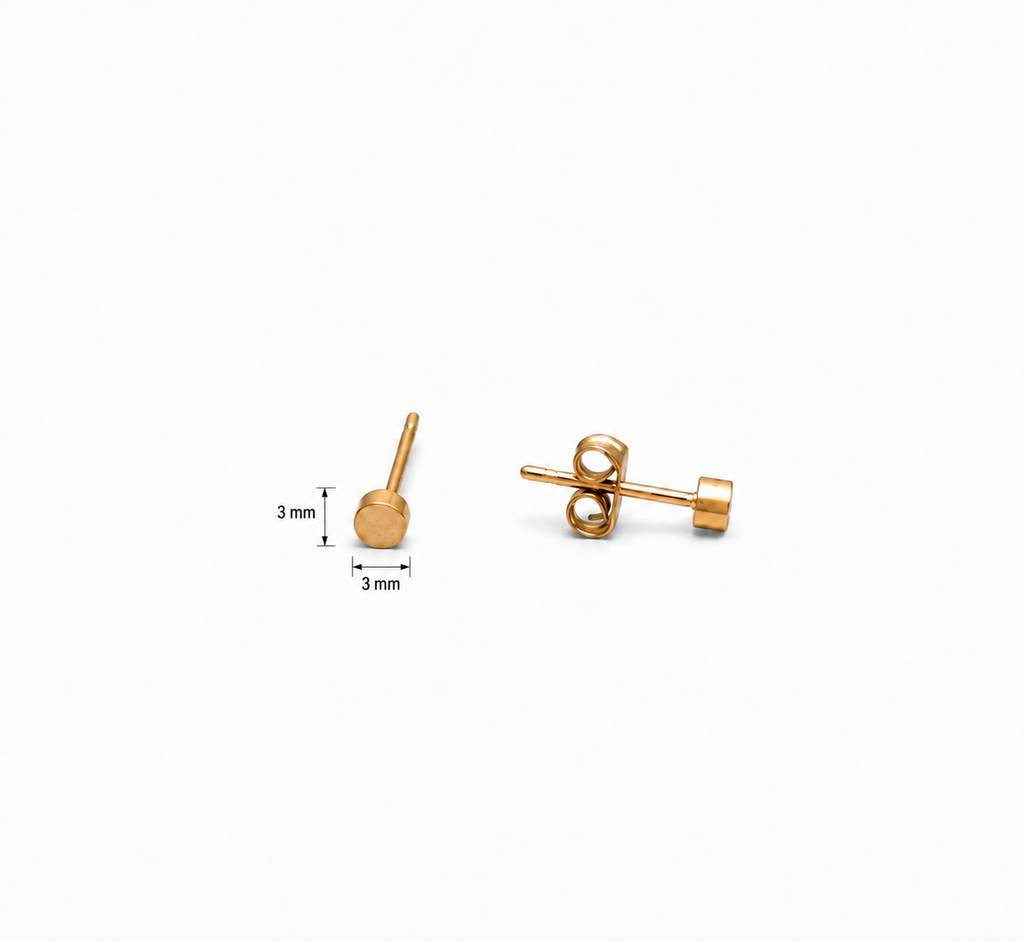 Tiny Round Stud Earring