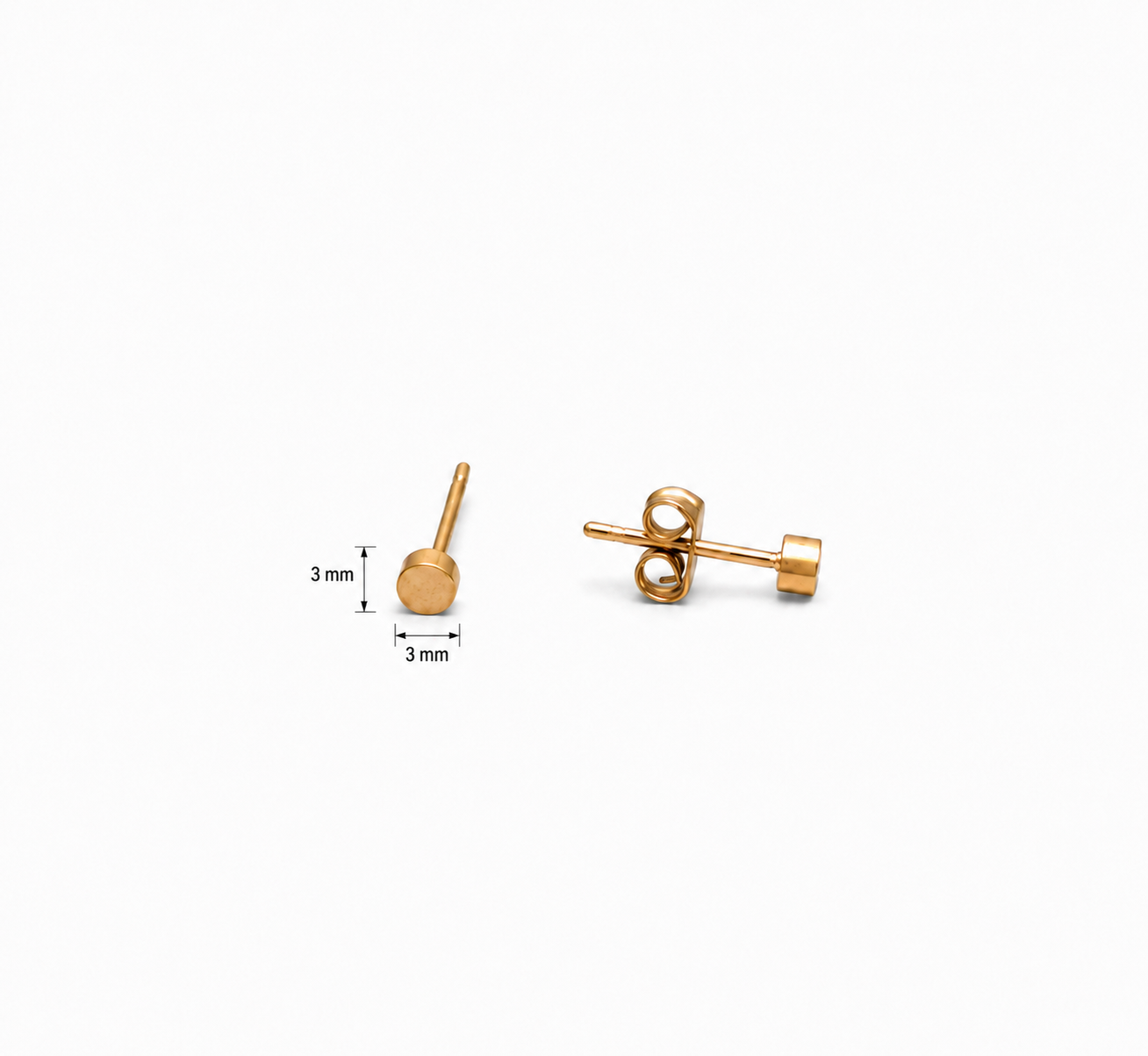 Tiny Round Stud Earring