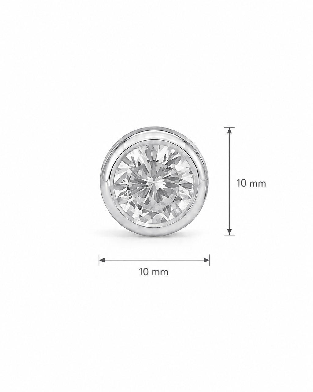 Elegant Round Big Solitaire Studs