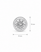 Elegant Round Big Solitaire Studs