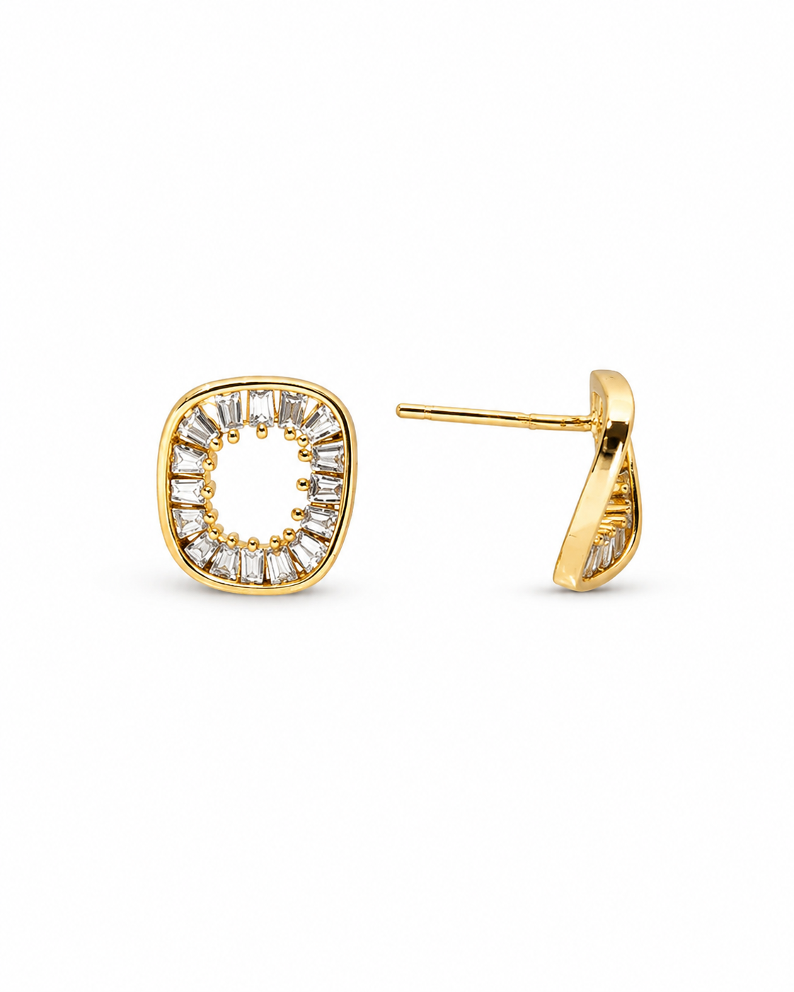 Square Shape Diamond Earring