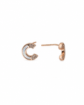 Half Circle MOP Diamond Stud