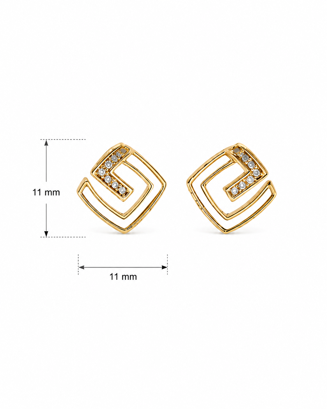 MOP CZ Diamond Stud