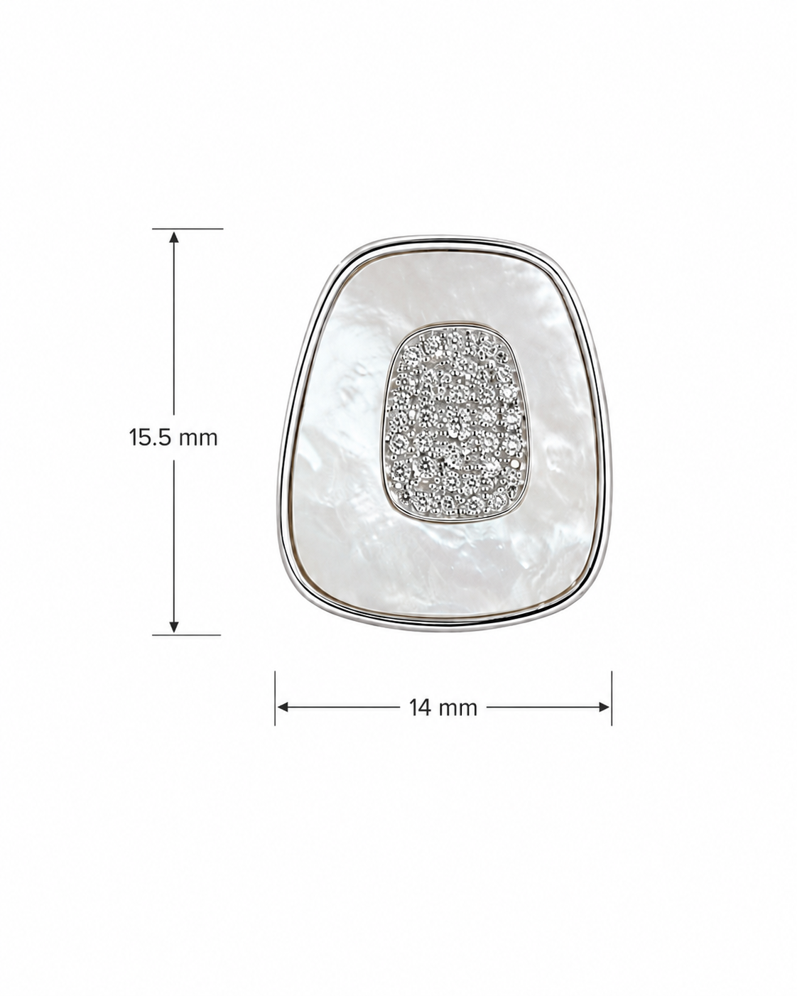 MOP Diamond Studded Earring