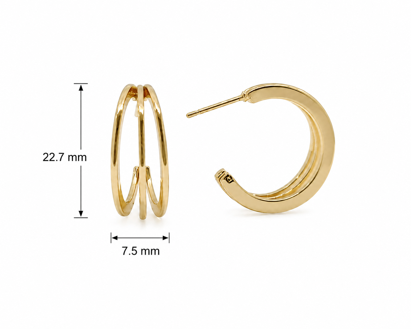 Stainless Steel 3 Liner Hoop