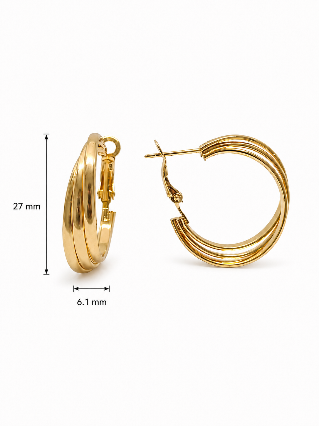 Stainless Steel 3 Liner Hoop
