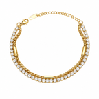 Double Layer CZ Tennis Bracelet