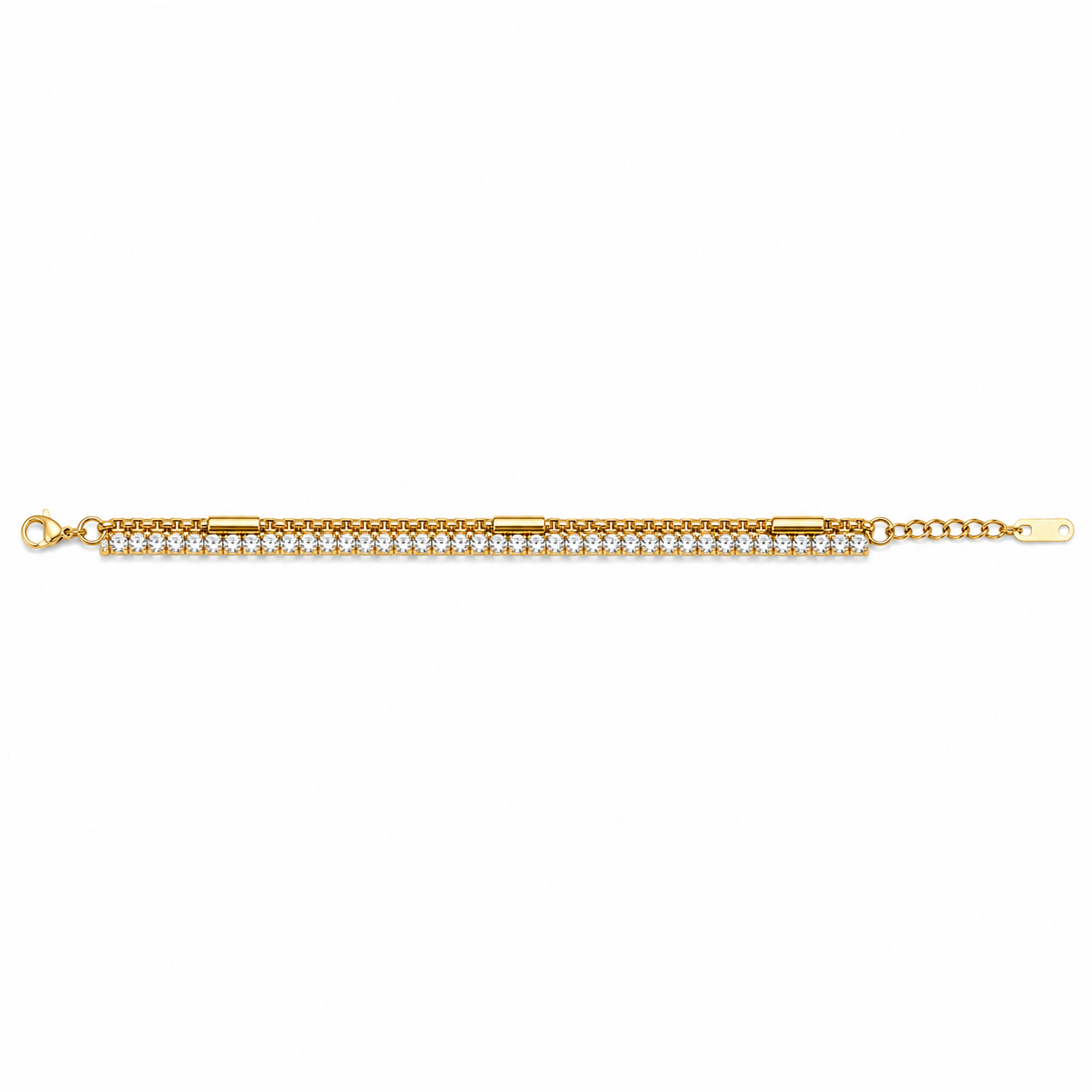Double Layer CZ Tennis Bracelet